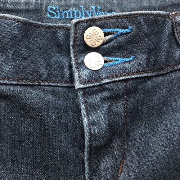 Simply Vera Vera Wang Straight Leg Jeans with Fringe size 6P - Picture 5 of 13